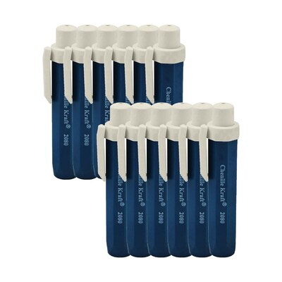 Pacon® Chalk Holder, Blue, Plastic, 3-7/8 x 1, 12 Holders (CK-2080-12)