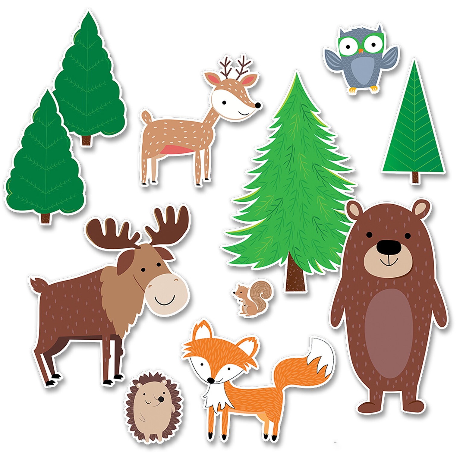 Creative Teaching Press® Jumbo Woodland Friends Bulletin Board Set, 11 Pieces (CTP8689)