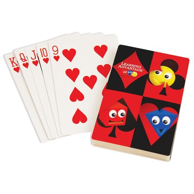 Learning Advantage™ Giant Playing Cards, 4.50 x 6.75, 52 Per Pack, 2 Packs (CTU7658-2)