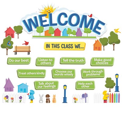 Eureka® A Teachable Town In This Class Welcome Set Bulletin Board Set (EU-847795)