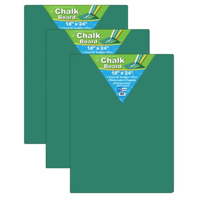 Flipside Chalk Board, 18 x 24, Green, 3/Bundle (FLP10104-3)