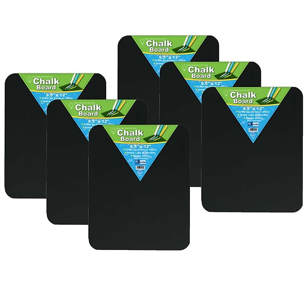 Flipside Products Chalk Board, 9.5 x 12, Black, Pack of 6 (FLP10200-6)