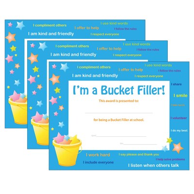 Hayes Publishing Bucket Filler Award, 30/Pack, 3 Packs (FLPUS201-3)