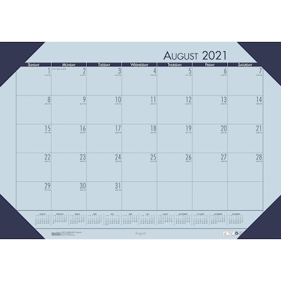 House of Doolittle 18.5 x 13 Academic Ecotones Calendar Desk Pad, Orchid (HOD012573)