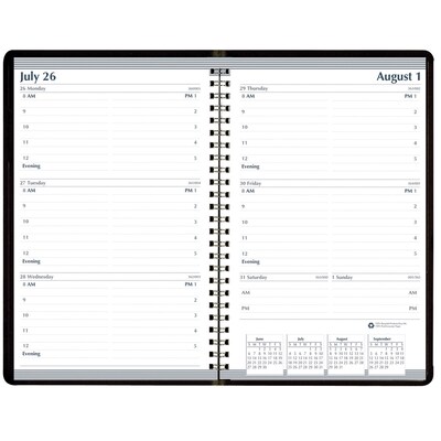 House of Doolittle 5 x 8 Weekly Calendar Academic Planner, Horizontal Format, Black, July-July (HOD27702)