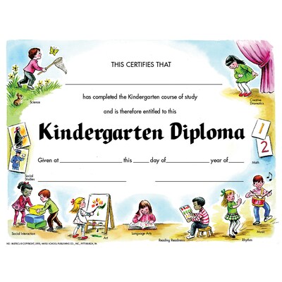 Hayes Publishing Kindergarten Diploma, 30/Pack, 6 Packs (H-VA203CL-6)