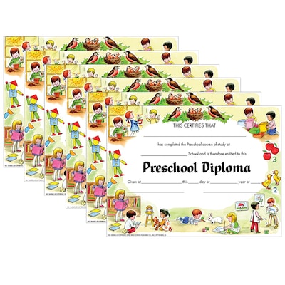 Hayes Publishing Preschool Diploma, 30/Pack, 6 Packs (H-VA206CL-6)