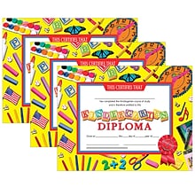 Hayes Publishing Kindergarten Diploma, 8.5 x 11, 30 Per Pack, 3 Packs (H-VA703-3)