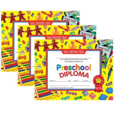 Hayes Publishing Preschool Diploma, 8.5 x 11, 30/Pack, 3 Packs (H-VA706-3)