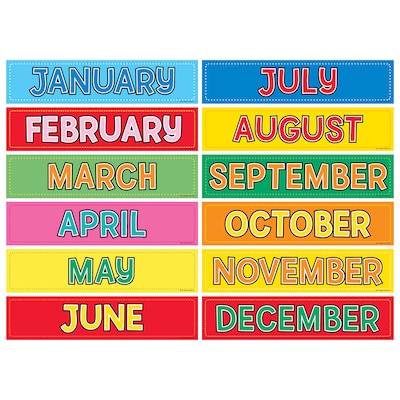 Hygloss Monthly Calendar Cards, 12/Pack, 3 Packs (HYG33512-3)