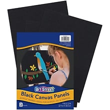 Art Street® Canvas Panels, Black, 9 x 12, 3 Per Pack, 2 Packs (PACAC6053-2)
