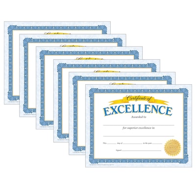 TREND Certificate of Excellence Classic Certificates, 30 Per Pack, 6 Packs (T-11301-6)