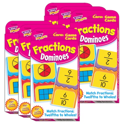 TREND Fractions Dominoes Challenge Cards, 6 Sets (T-24009-6)