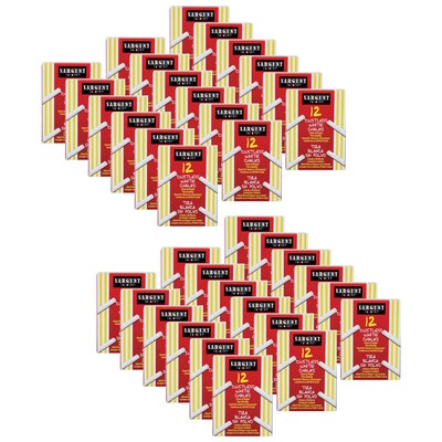 Sargent Art Dustless Chalk, White, 12/Box, 36 Boxes/Bundle (SAR662012-36)