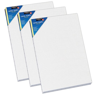 Sargent Art 100% Cotton Stretched Canvas, 12 x 16, Pack of 3 (SAR902007-3)