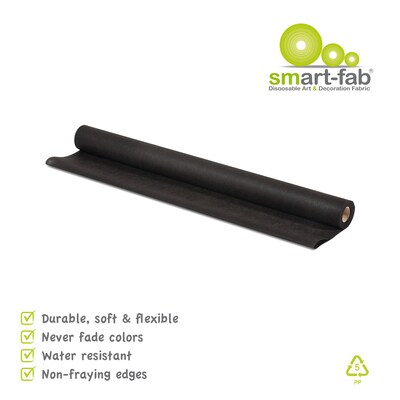 Smart-Fab Art & Decoration Fabric Roll, 24" x 18', Black, 3 Rolls (SMF1U382401820-3)