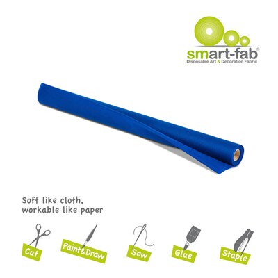 Smart-Fab® Art & Decoration Fabric Roll, 24" x 18', Dark Blue, 3 Rolls (SMF1U382401841-3)