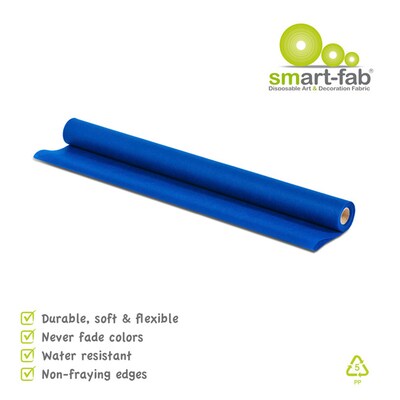 Smart-Fab® Art & Decoration Fabric Roll, 24" x 18', Dark Blue, 3 Rolls (SMF1U382401841-3)