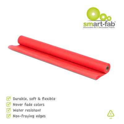 Smart-Fab Art & Decoration Fabric Roll, 24" x 18', Red, 3 Rolls (SMF1U382401860-3)
