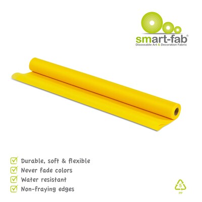 Smart-Fab Art & Decoration Fabric Roll, 24" x 18', Yellow, 3 Rolls (SMF1U382401870-3)