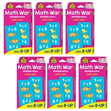 School Zone Publishing Math War Multiplication Game Cards, 6 Sets (SZP05032-6)