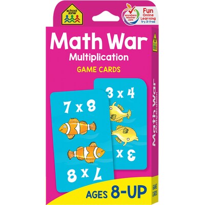 School Zone Publishing Math War Multiplication Game Cards, 6 Sets (SZP05032-6)