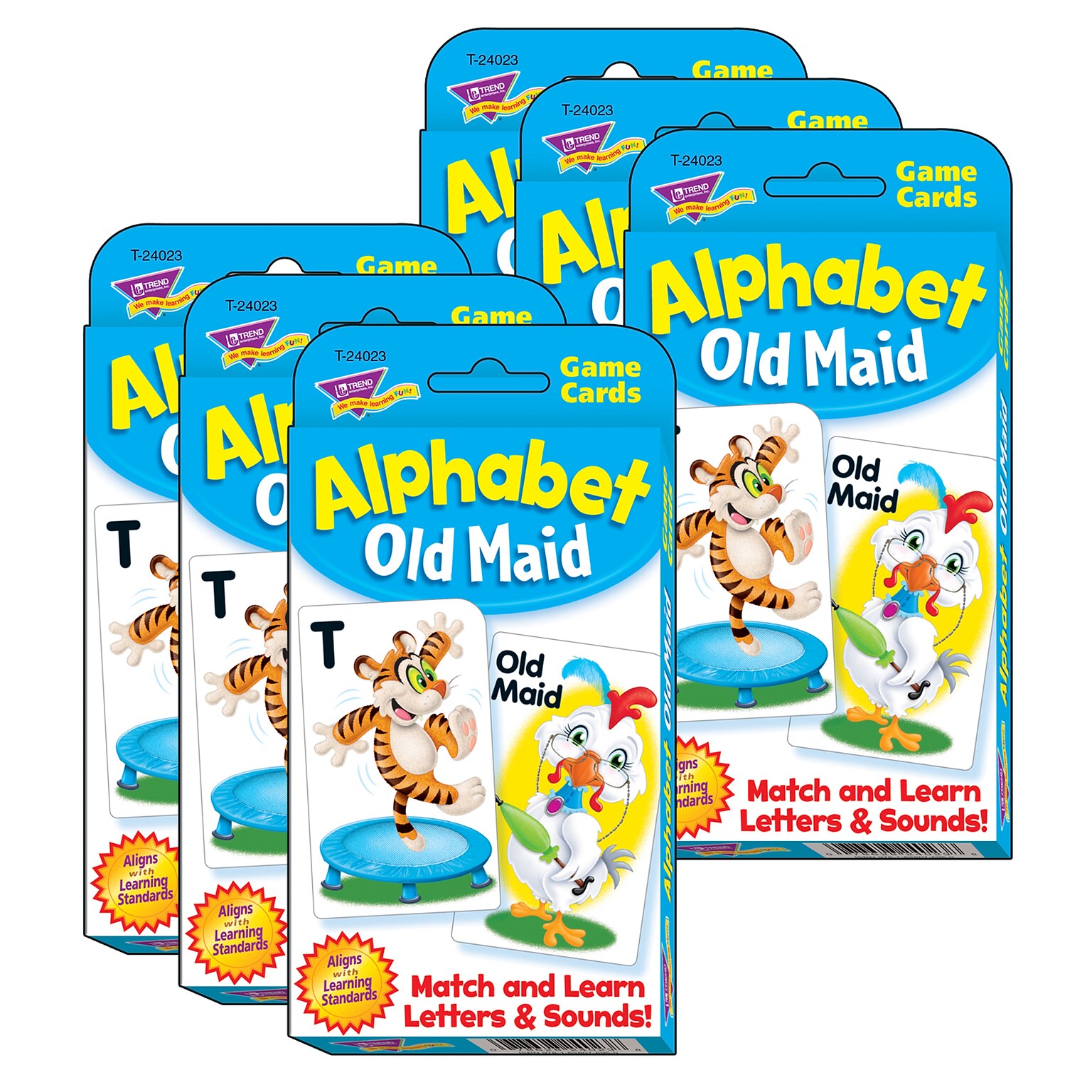 TREND Alphabet Old Maid Challenge Cards®, 6 Sets (T-24023-6)