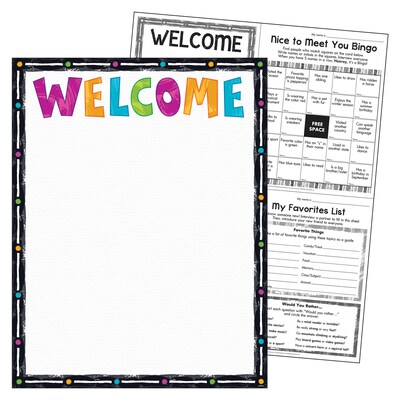 TREND Color Harmony Welcome Learning Chart, 17" x 22", Pack of 6 (T-38403-6)
