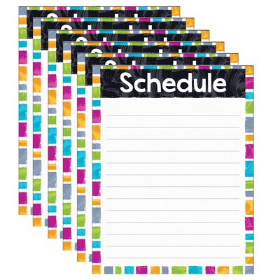TREND Color Harmony Schedule Learning Chart, 17 x 22, Pack of 6 (T-38405-6)