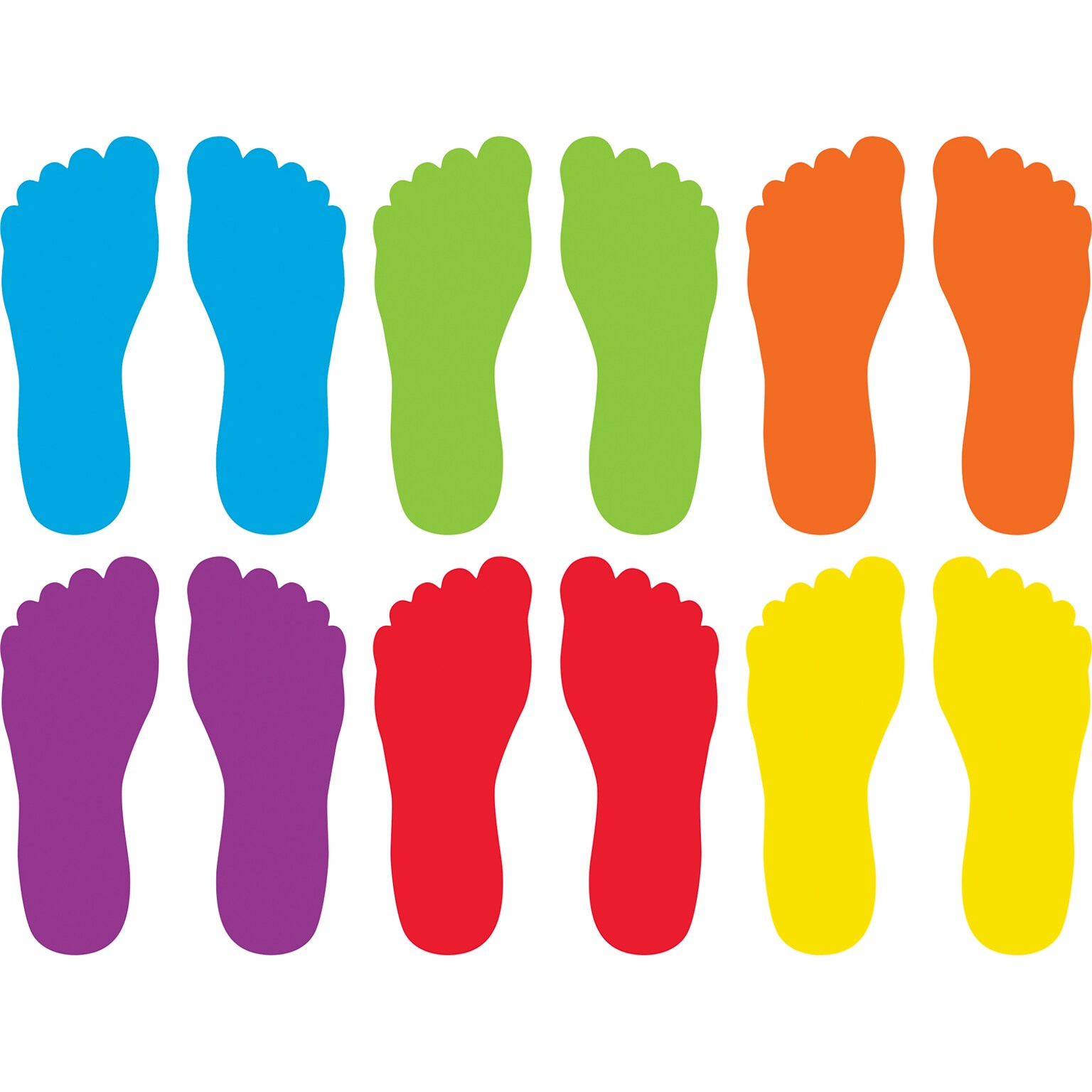 Teacher Created Resources® Spot On® Footprints Carpet Markers, Assorted (TCR77470)