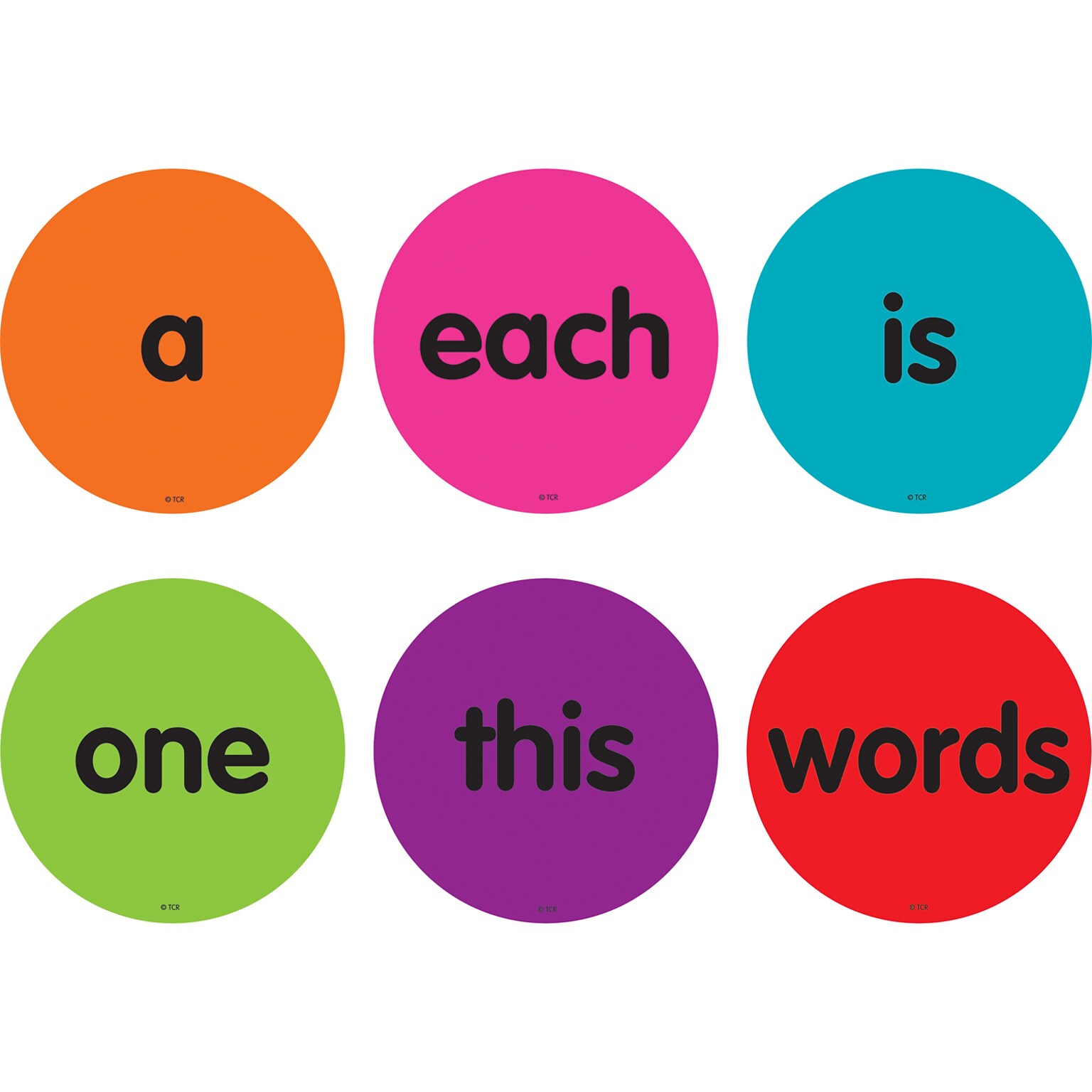 Teacher Created Resources® Spot On® Sight Words 1-50 Carpet Markers, 4, Multicolored (TCR77499)
