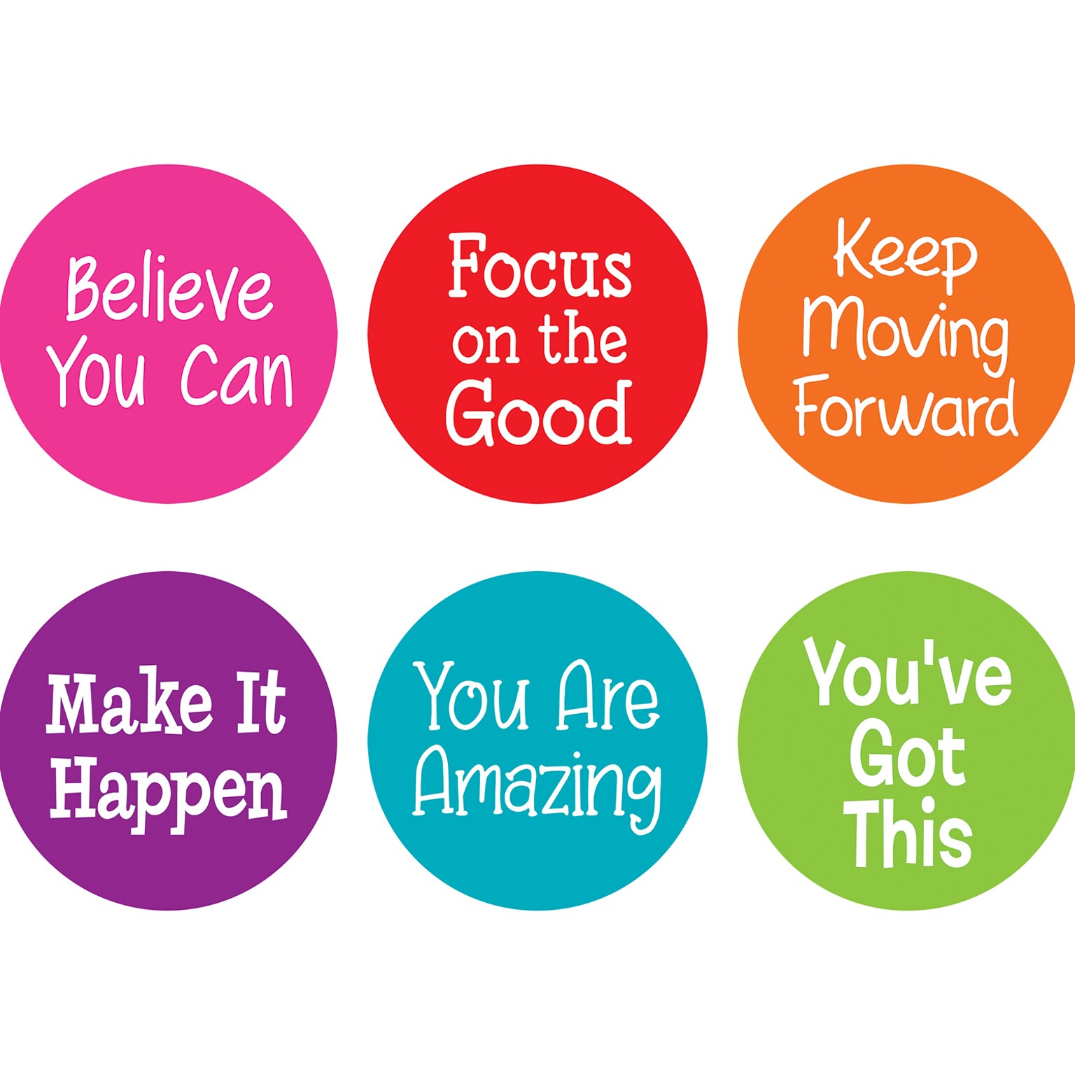 Teacher Created Resources® Spot On® Carpet Markers Positive Sayings, 7, Assorted (TCR77502)