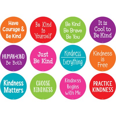Teacher Created Resources® Spot On® Carpet Markers Kindness, 4, Assorted, Pack of 12 (TCR77506)