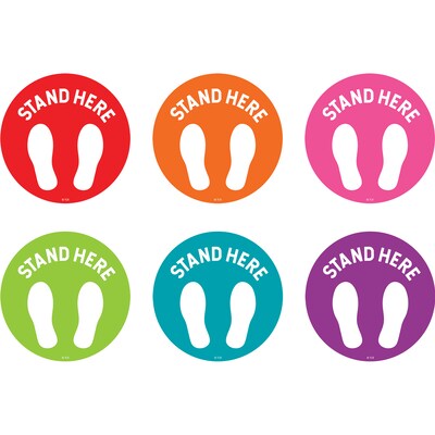 Teacher Created Resources® Spot On® Stand Here Floor Markers, 4, Multicolored (TCR77508)