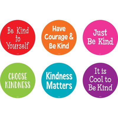 Teacher Created Resources® Spot On® Floor Markers Kindness, 4, Assorted, Pack of 12 (TCR77510)
