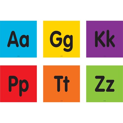 Teacher Created Resources® Spot On® Floor Markers Alphabet, 4, Multicolored, Pack of 26 (TCR77511)