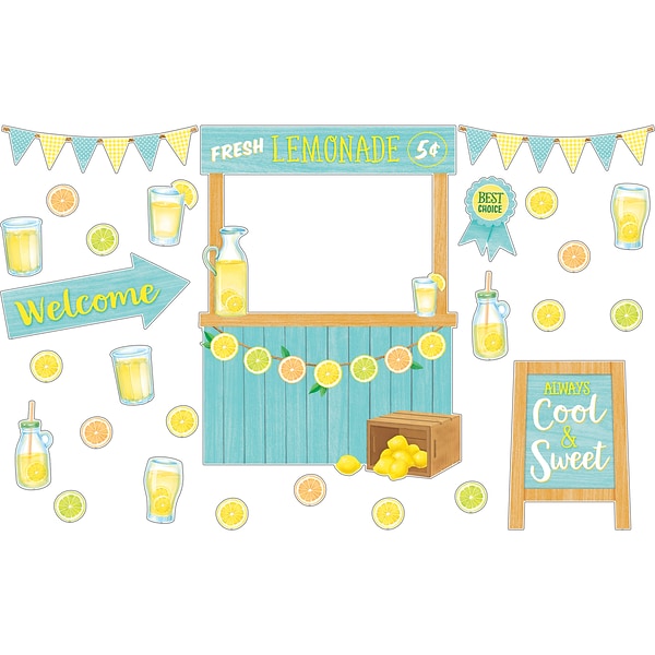 Teacher Created Resources® Lemon Zest Lemonade Stand Bulletin Board Set (TCR8491)