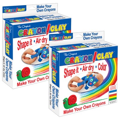 The Pencil Grip™ Crayon Clay™, 5 Assorted Colors, 250 grams Per Pack, 2 Packs (TPG665-2)