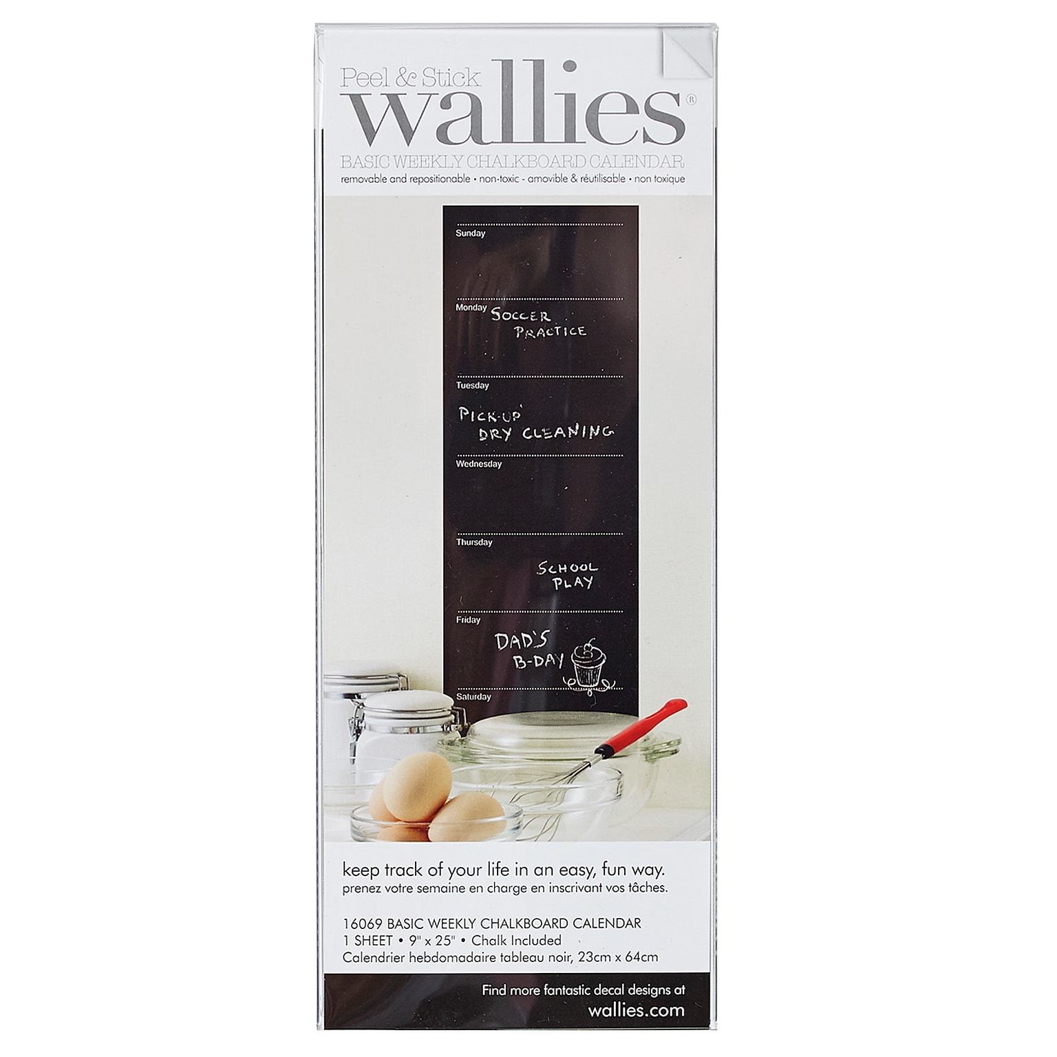 Wallies Basic Weekly Chalk Calendar (WLE16069)