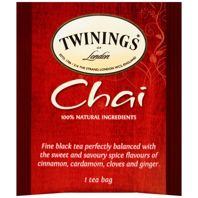 Twinings of London Chai Tea Bags, 25/Box (TNA51730)