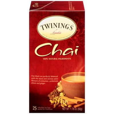 Twinings of London Chai Tea Bags, 25/Box (TNA51730)