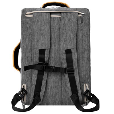 Gray Laptop Backpack Messenger Bag Crossbody for Notebook 17.3" 16" (LAPLEA042)