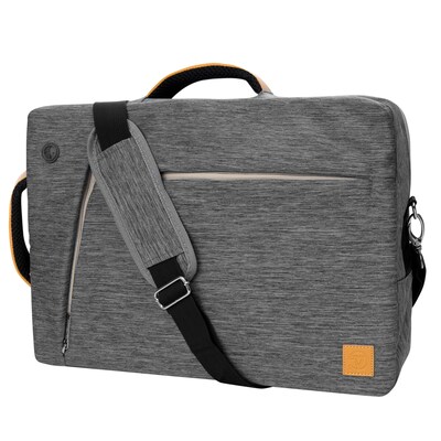 Gray Laptop Backpack Messenger Bag Crossbody for Notebook 17.3" 16" (LAPLEA042)