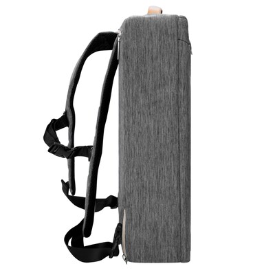 Gray Laptop Backpack Messenger Bag Crossbody for Notebook 17.3" 16" (LAPLEA042)