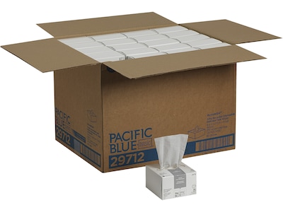 Pacific Blue Basic AccuWipe Fiber Wipers, White, 280/Pack, 60 Packs/Carton (29712CT)