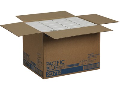 Pacific Blue Basic AccuWipe Fiber/Bagasse Cleaning Wipers, 7.9" x 4.5", White, 280 Wipers/Box, 60/Carton (29712CT)