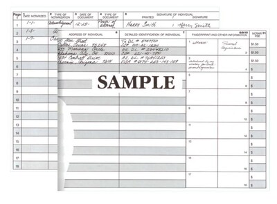 Dome Notary Public Record Book, Red (880)