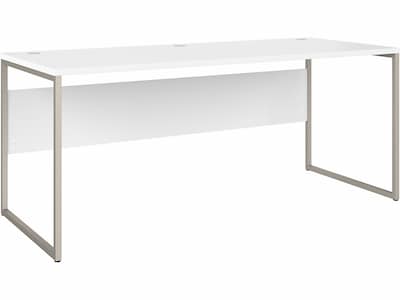 Bush Business Furniture Hybrid 72W Computer Table Desk with Metal Legs, White (HYD373WH)