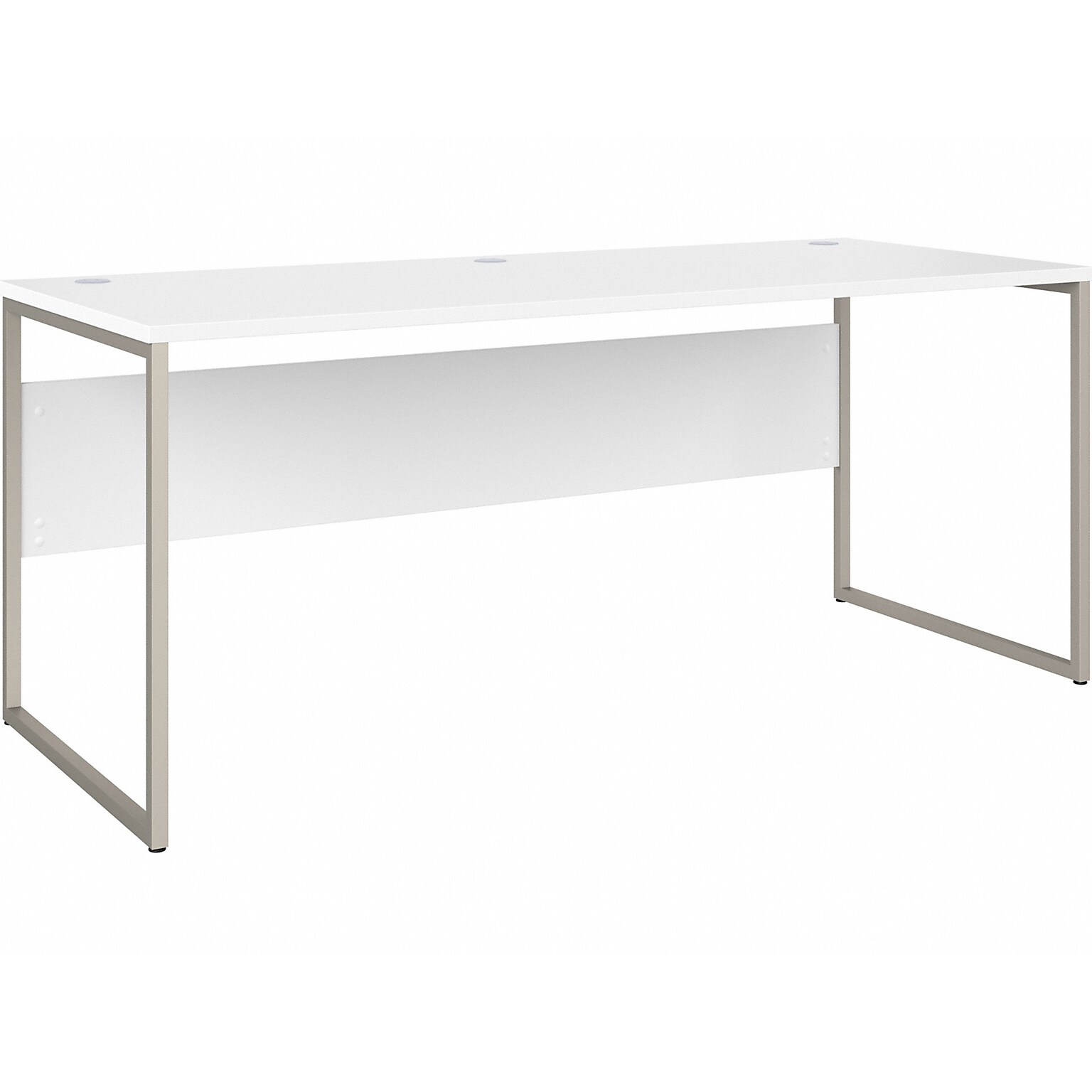 Bush Business Furniture Hybrid 72W Computer Table Desk with Metal Legs, White (HYD373WH)