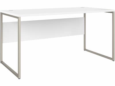 Bush Business Furniture Hybrid 60W Computer Table Desk with Metal Legs, White (HYD360WH)